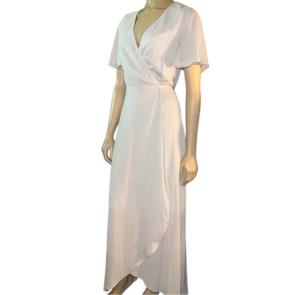 Show me your mumu women’s maxi Elegant Cream Sophia Wrap Dress size S - Picture 8 of 11